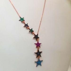 Sterling Silver Star Necklace and Earrings